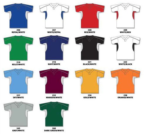 Athletic Knit One Button Pro Placket Softball Jersey with Underarm Inserts (SB1745)